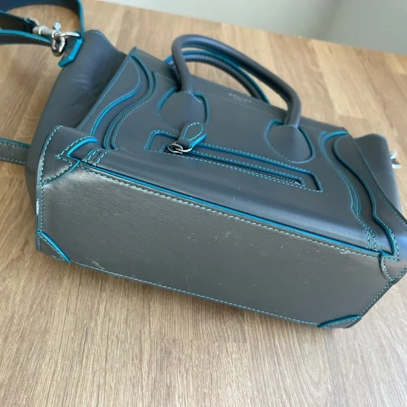 Celine Nano Luggage Tote Leather Handbag Made in Italy - Picture 8 of 15